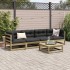 Set de sofás jardín 5 pzas con cojines madera pino