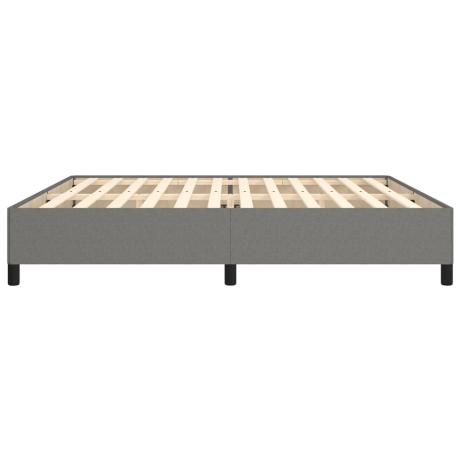 Estructura de cama tela gris oscuro 200x200