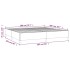 Estructura de cama tela gris oscuro 200x200