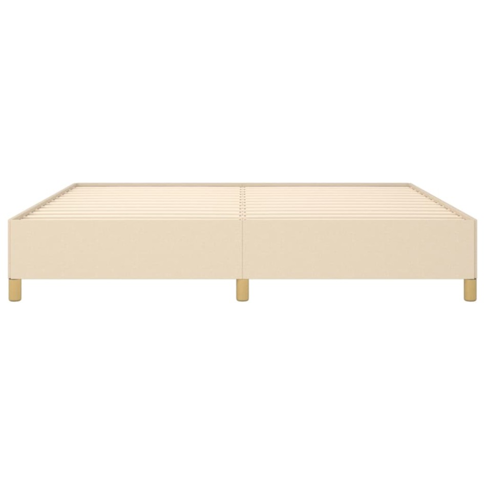 Estructura de cama de tela color crema 200x200