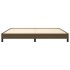 Estructura de cama tela marrón oscuro 200x200