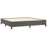 Estructura de cama de terciopelo gris oscuro 180x200
