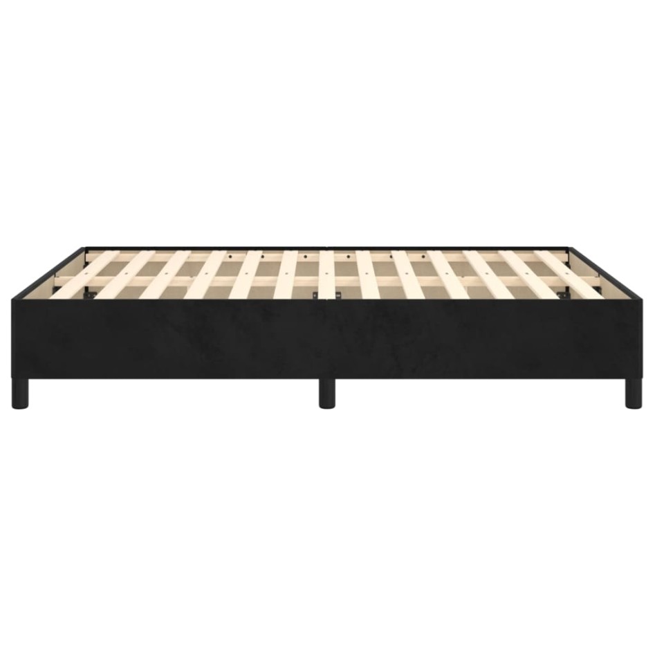 Estructura de cama de terciopelo negro 140x190