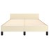 Estructura de cama con cabecero cuero sintético crema