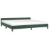 Estructura cama con cabecero terciopelo verde oscuro 200x200