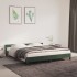 Estructura cama con cabecero terciopelo verde oscuro 160x200