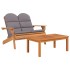 Juego de muebles de jardín Adirondack 2 piezas madera
