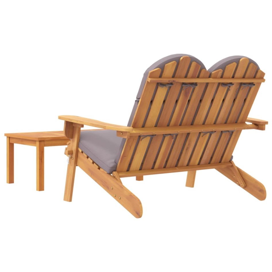 Juego de muebles de jardín Adirondack 2 piezas madera