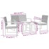 Set comedor de jardín 5 pzas y cojines PP aspecto ratán