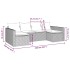 Set muebles de jardín 2 piezas y cojines ratán sintético