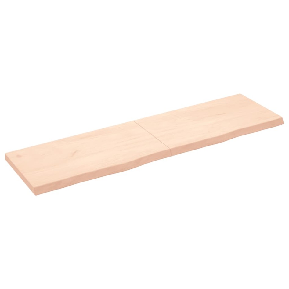Estante de pared madera maciza roble sin tratar 180x50x(2-6)