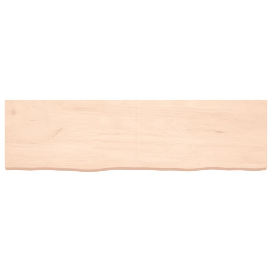 Estante de pared madera maciza roble sin tratar 180x50x(2-6)