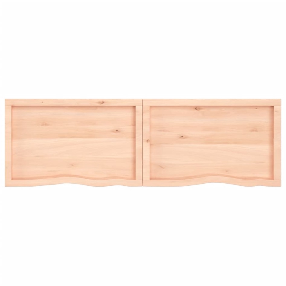 Estante de pared madera maciza roble sin tratar 180x50x(2-6)
