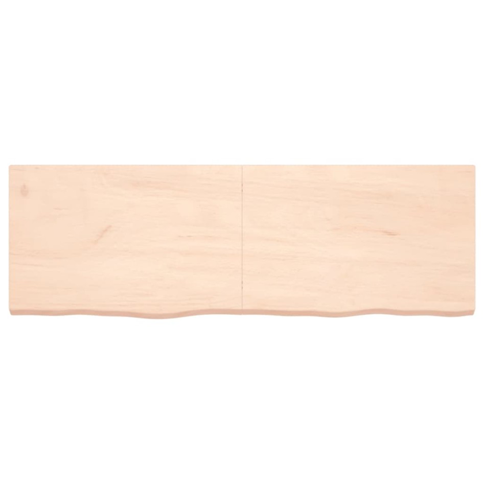 Estante de pared madera maciza roble sin tratar 180x60x(2-6)