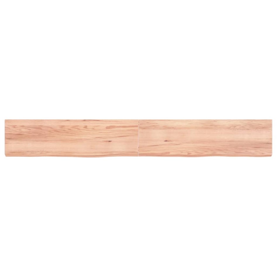 Estante pared madera roble tratada marrón claro 220x30x(2-6)