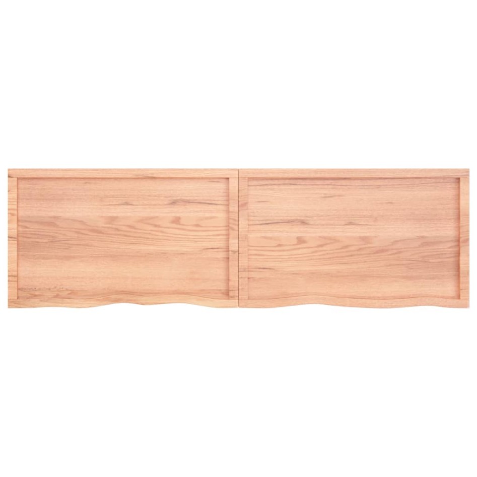 Estante pared madera roble tratada marrón claro 200x60x(2-6)
