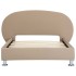 Estructura de cama de cuero sintético color capuchino