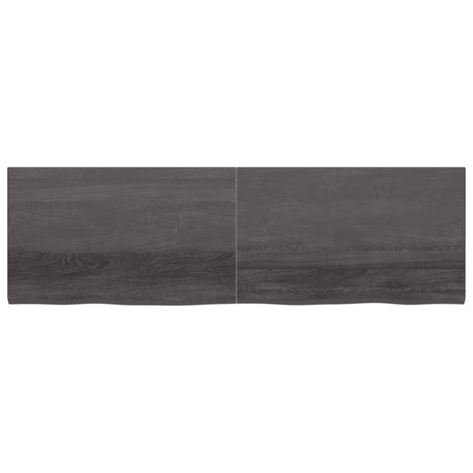 Encimera de baño madera tratada marrón oscuro 200x60x(2-4)