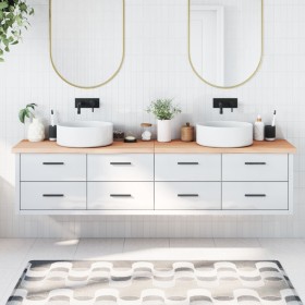 Encimera de baño madera maciza sin tratar 220x50x(2-4)
