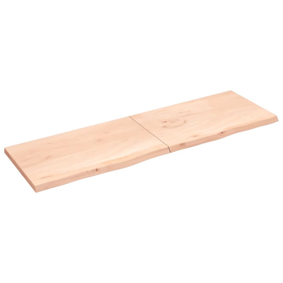 Encimera de baño madera maciza sin tratar 200x60x(2-4)