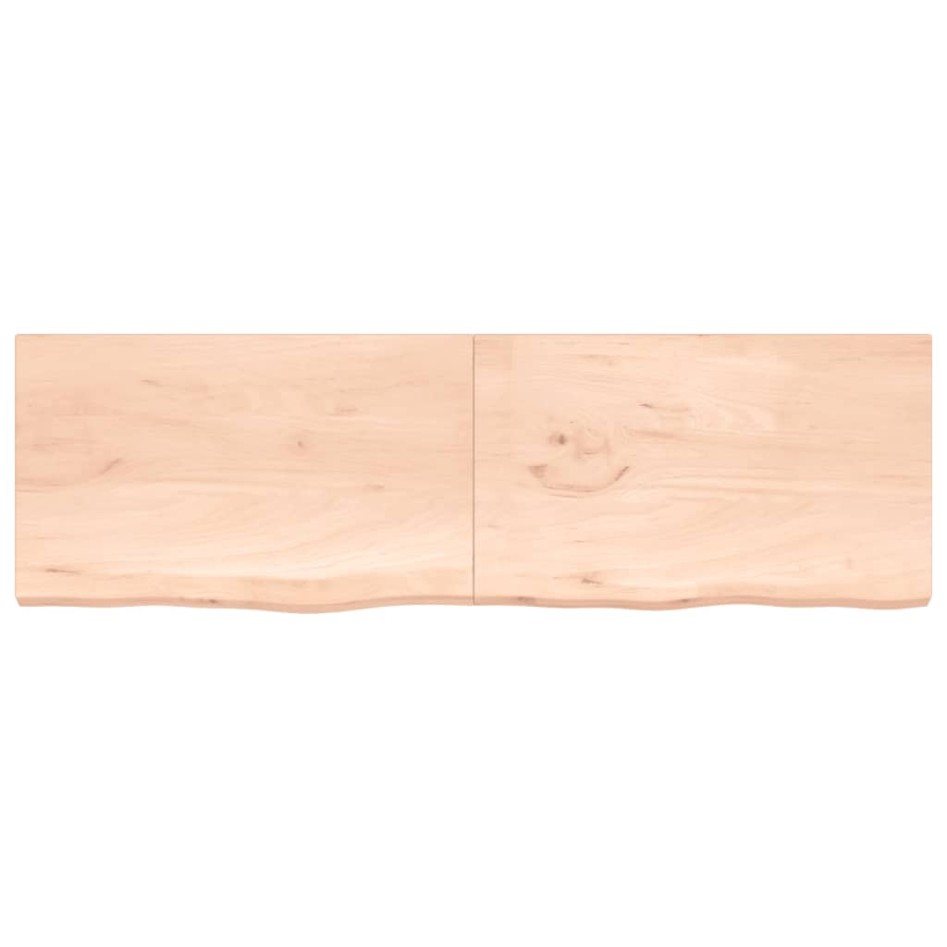 Encimera de baño madera maciza sin tratar 200x60x(2-4)