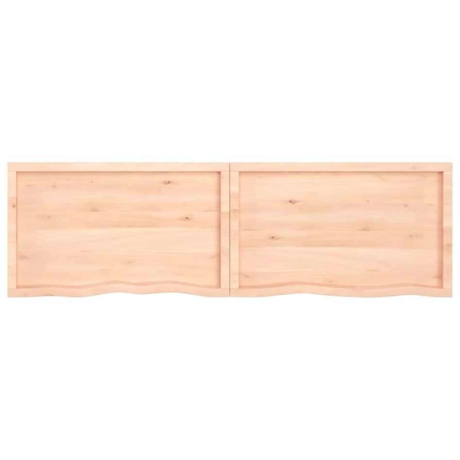 Encimera de baño madera maciza sin tratar 200x60x(2-4)