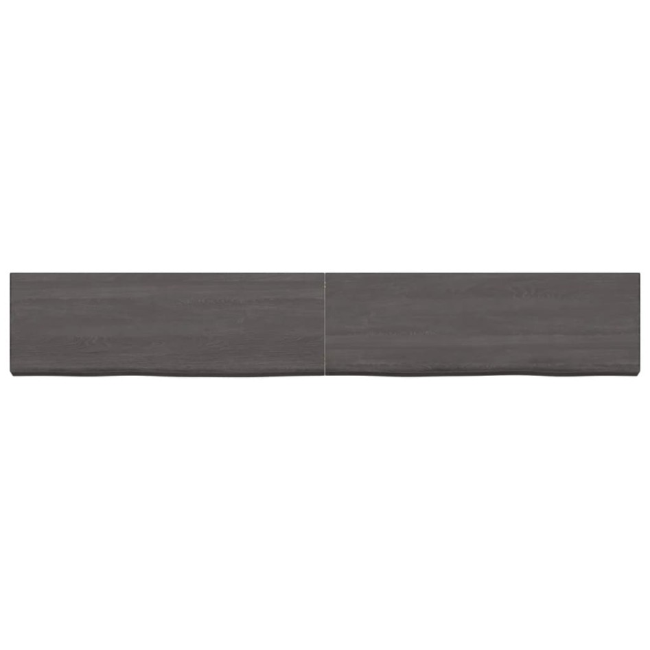 Encimera de baño madera tratada marrón oscuro 180x40x(2-4)
