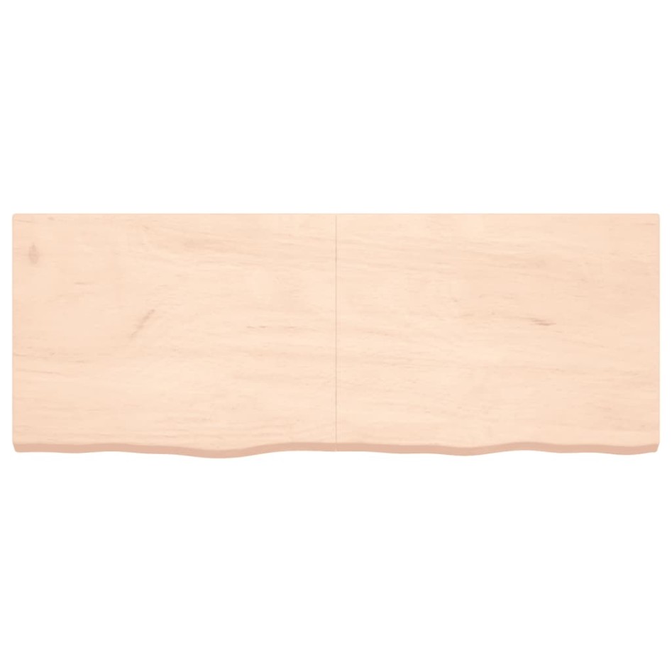 Encimera de baño madera maciza sin tratar 160x60x(2-6)