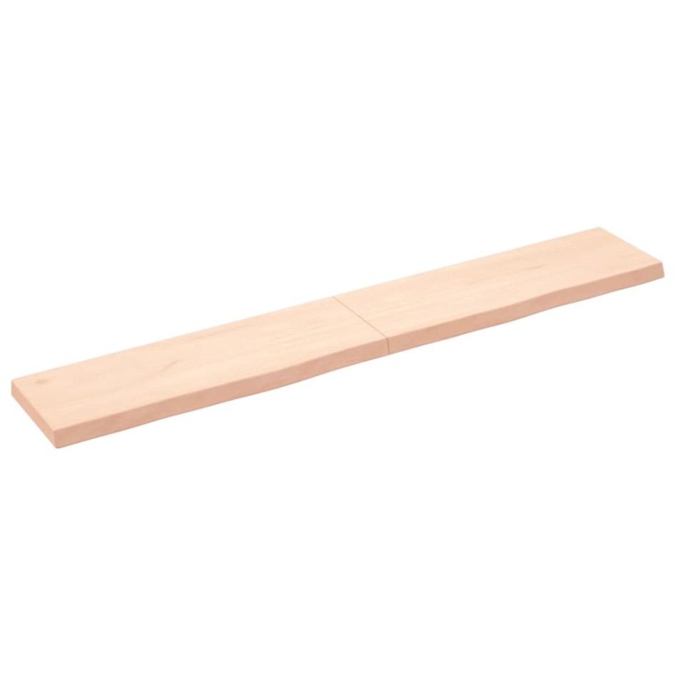 Encimera de baño madera maciza sin tratar 180x30x(2-6)