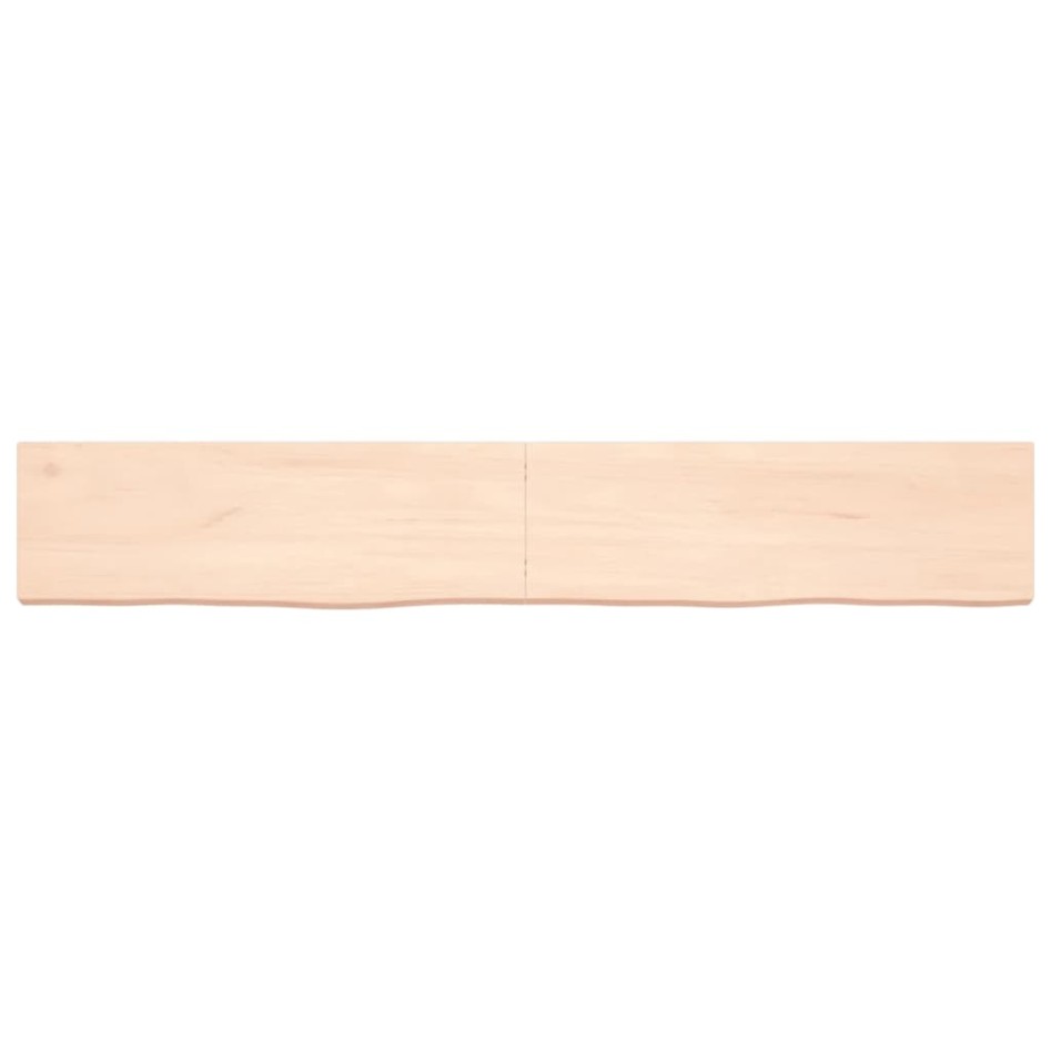 Encimera de baño madera maciza sin tratar 180x30x(2-6)