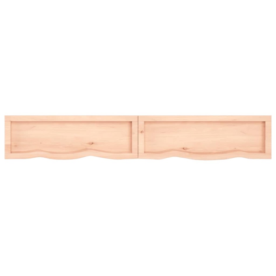Encimera de baño madera maciza sin tratar 180x30x(2-6)
