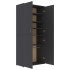 Mueble zapatero de madera contrachapada gris 80x39x178