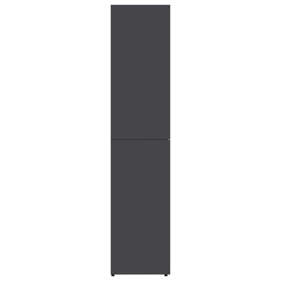 Mueble zapatero de madera contrachapada gris 80x39x178