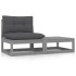 Set de muebles de jardín 2 pzas con cojines madera pino