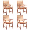 Sillas de comedor de jardín 4 unidades madera maciza de acacia