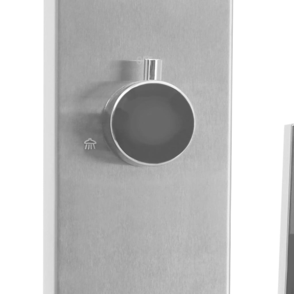 Ducha de jardín con plato acero inoxidable