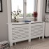Cubiertas para radiador 2 unidades MDF blanco 172x19x81,5