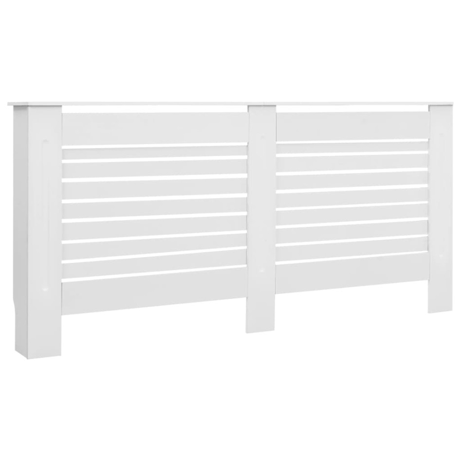 Cubiertas para radiador 2 unidades MDF blanco 172x19x81,5