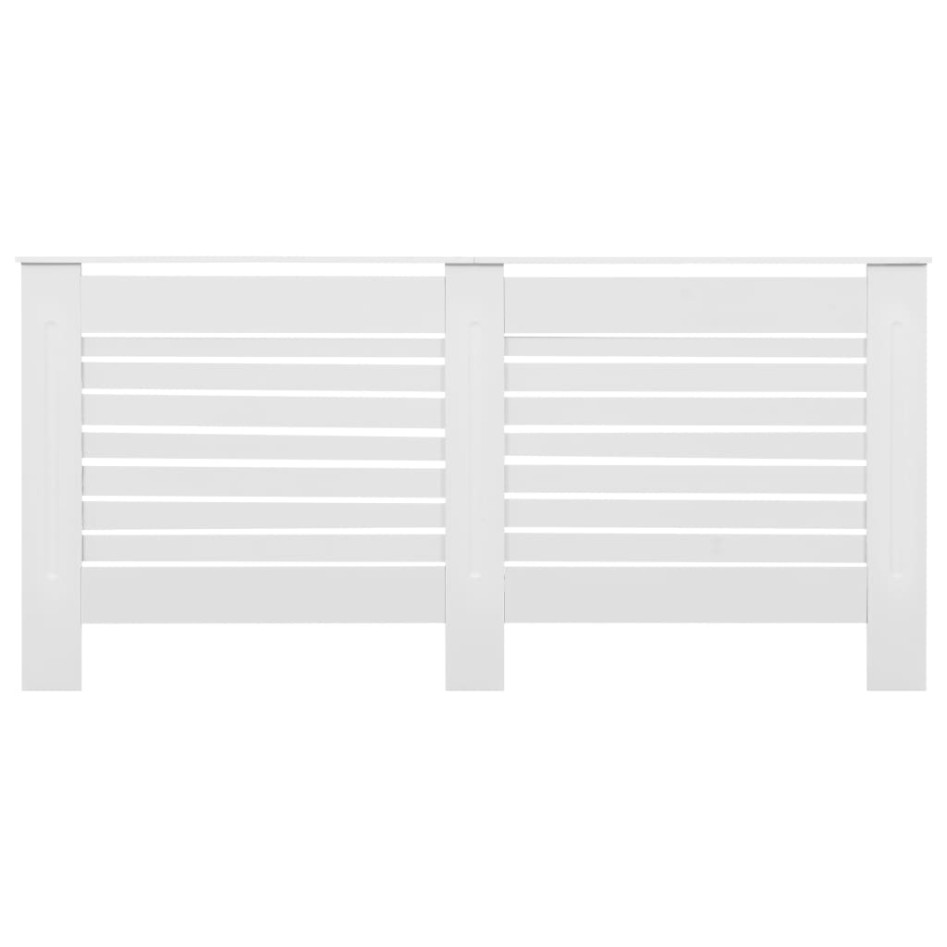 Cubiertas para radiador 2 unidades MDF blanco 172x19x81,5