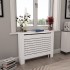 Cubiertas para radiador 2 unidades MDF blanco 112x19x81,5