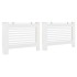 Cubiertas para radiador 2 unidades MDF blanco 112x19x81,5