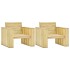 Sillas de jardín 2 uds madera de pino impregnada 89x76x76