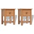 Mesitas de noche 2 unidades madera maciza de roble 36x30x47