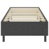 Cama box spring tela gris oscuro 90x200