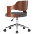 Silla de oficina giratoria de madera curvada y tela