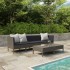 Set de muebles de jardín 6 pzas y cojines ratán sintético