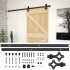 Puerta corredera con herrajes madera maciza de pino 100x210