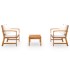 Muebles de jardín 3 pzas cojines madera maciza de