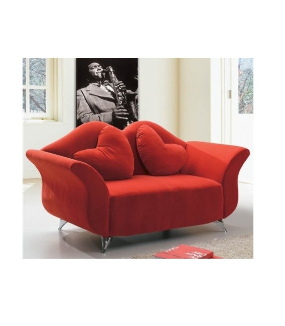 Sofá de diseño, tejido rojo