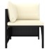 Set de muebles de jardín 7 pzas y cojines ratán sintético
